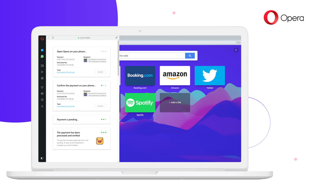 Opera planea incluir una billetera de criptomonedas a su navegador de escritorio