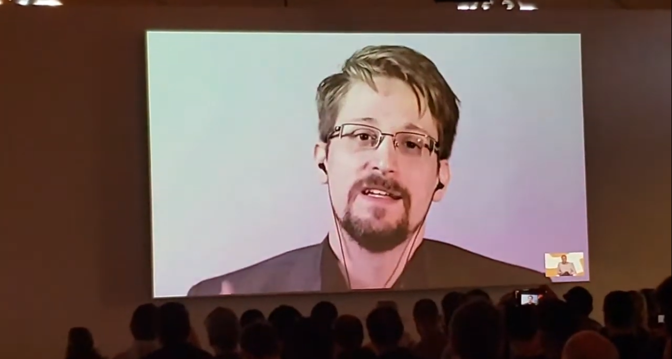 Presentación de Snowden en Bitcoin 2019 San Francisco