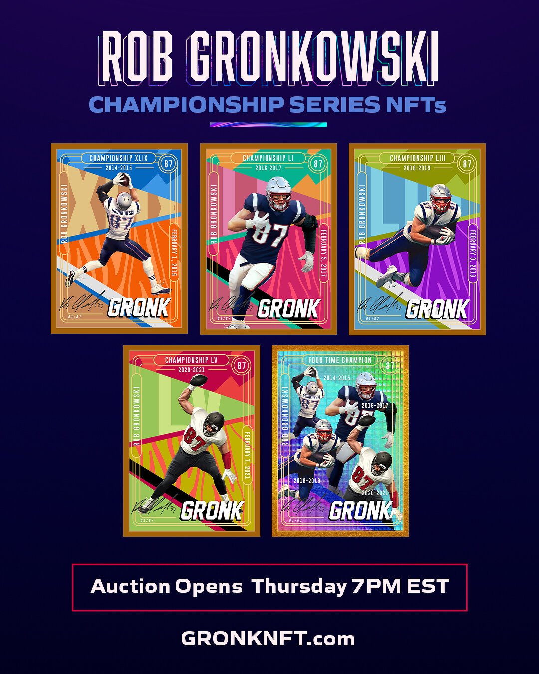 Rob Gronkowski, estrella de la NFL, lanza serie de coleccionables NFT