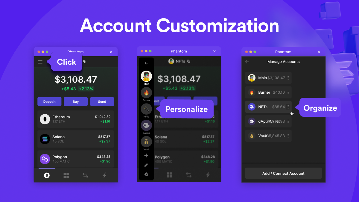 Phantom multichain: la billetera ahora ofrece una experiencia multicadena compatible con Solana, Ethereum y Polygon
