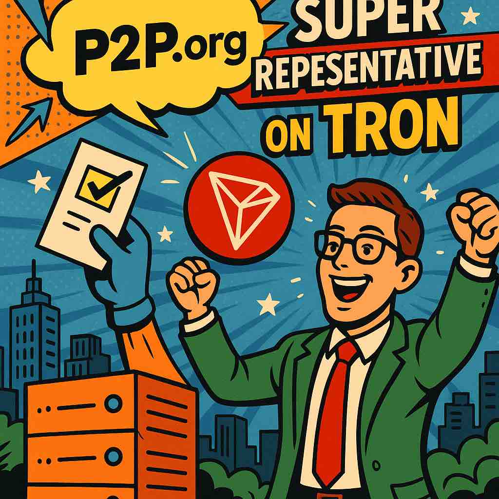 P2P.org Super Representative en TRON: nuevo impulso para la descentralización de internet