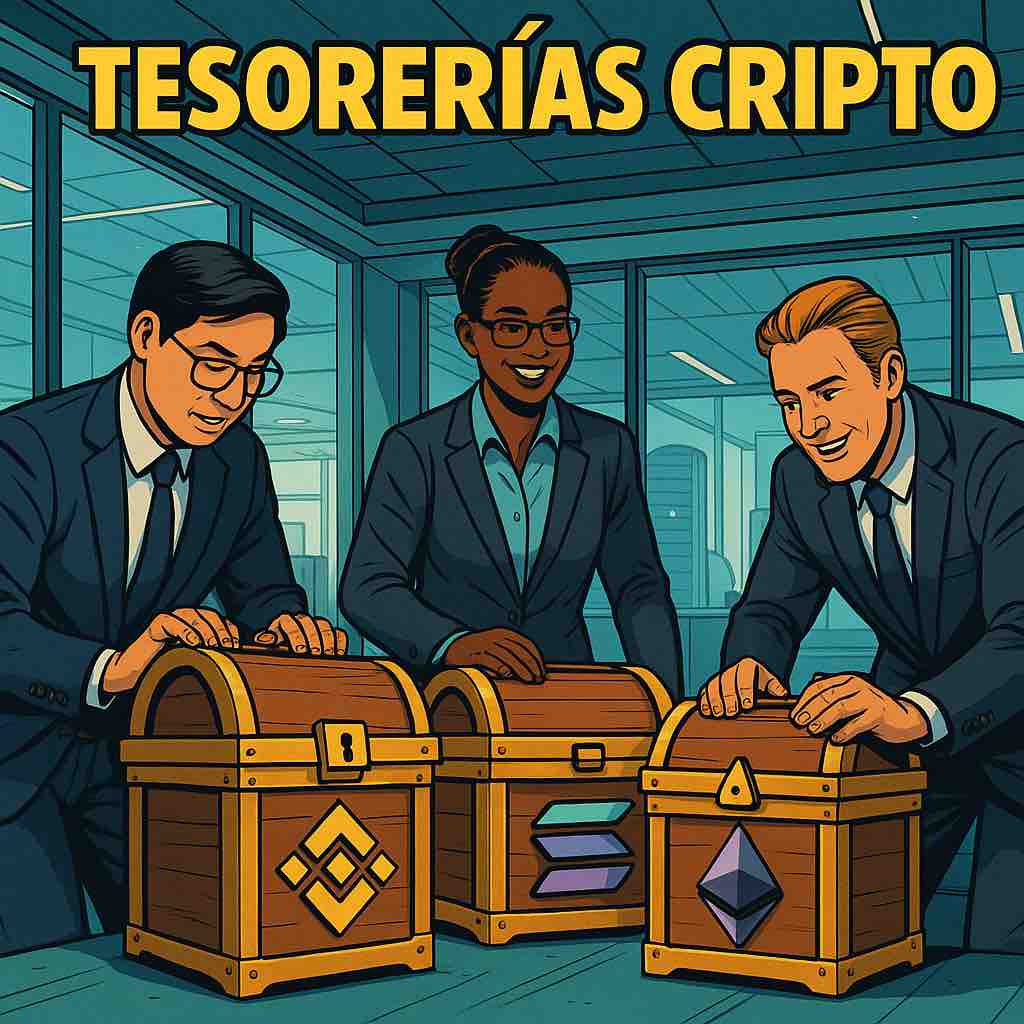 Empresas globales destinan $1.750 millones en BNB, Solana y Ethereum para sus tesorerías