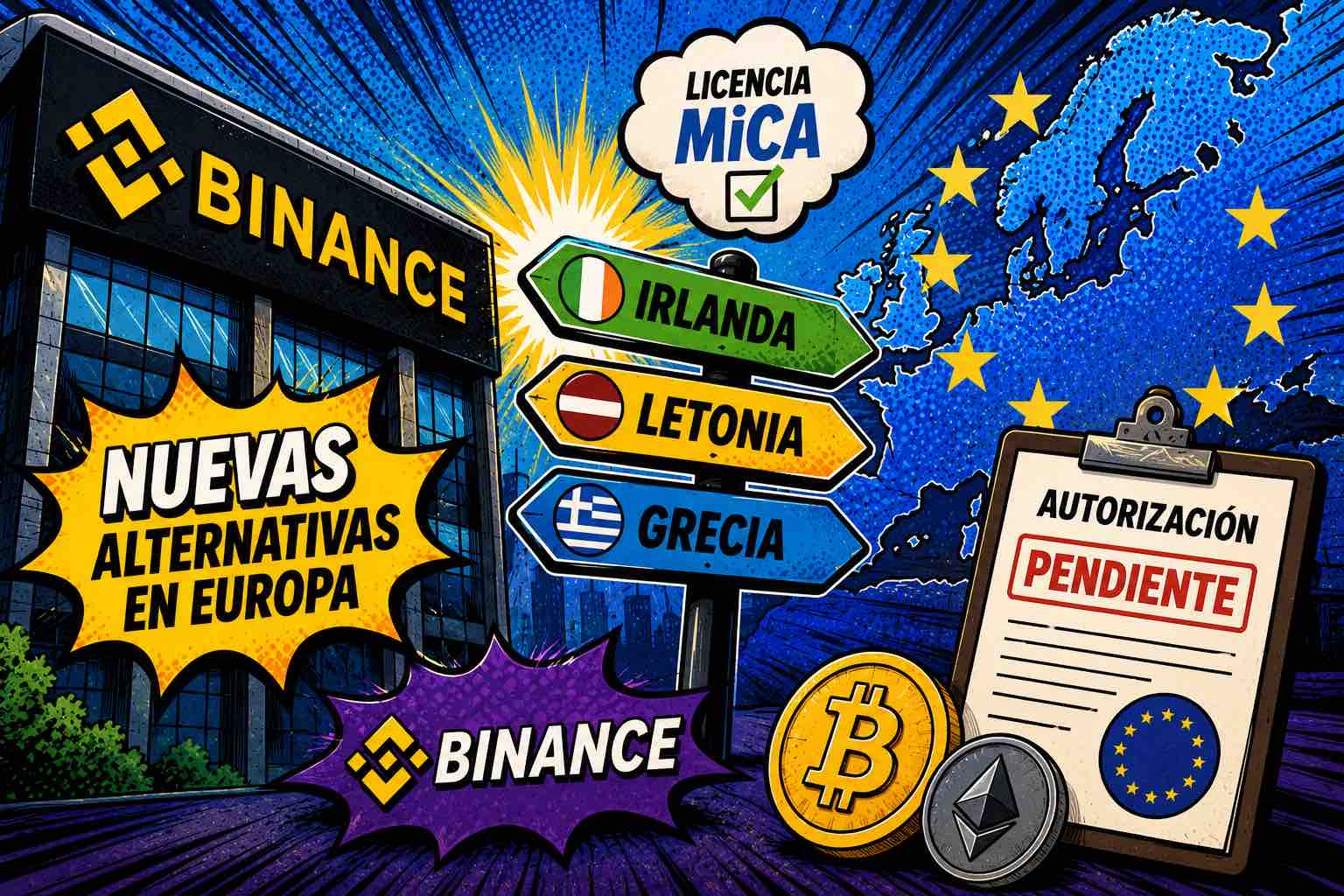 Binance busca nuevas alternativas para mantener su presencia en Europa tras un revés regulatorio