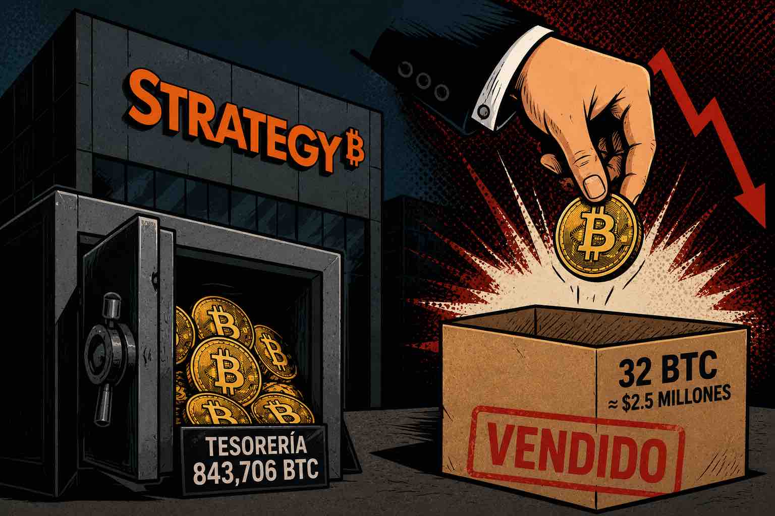 Strategy vende Bitcoin por primera vez desde 2022 y reaviva las dudas sobre el modelo de Michael Saylor