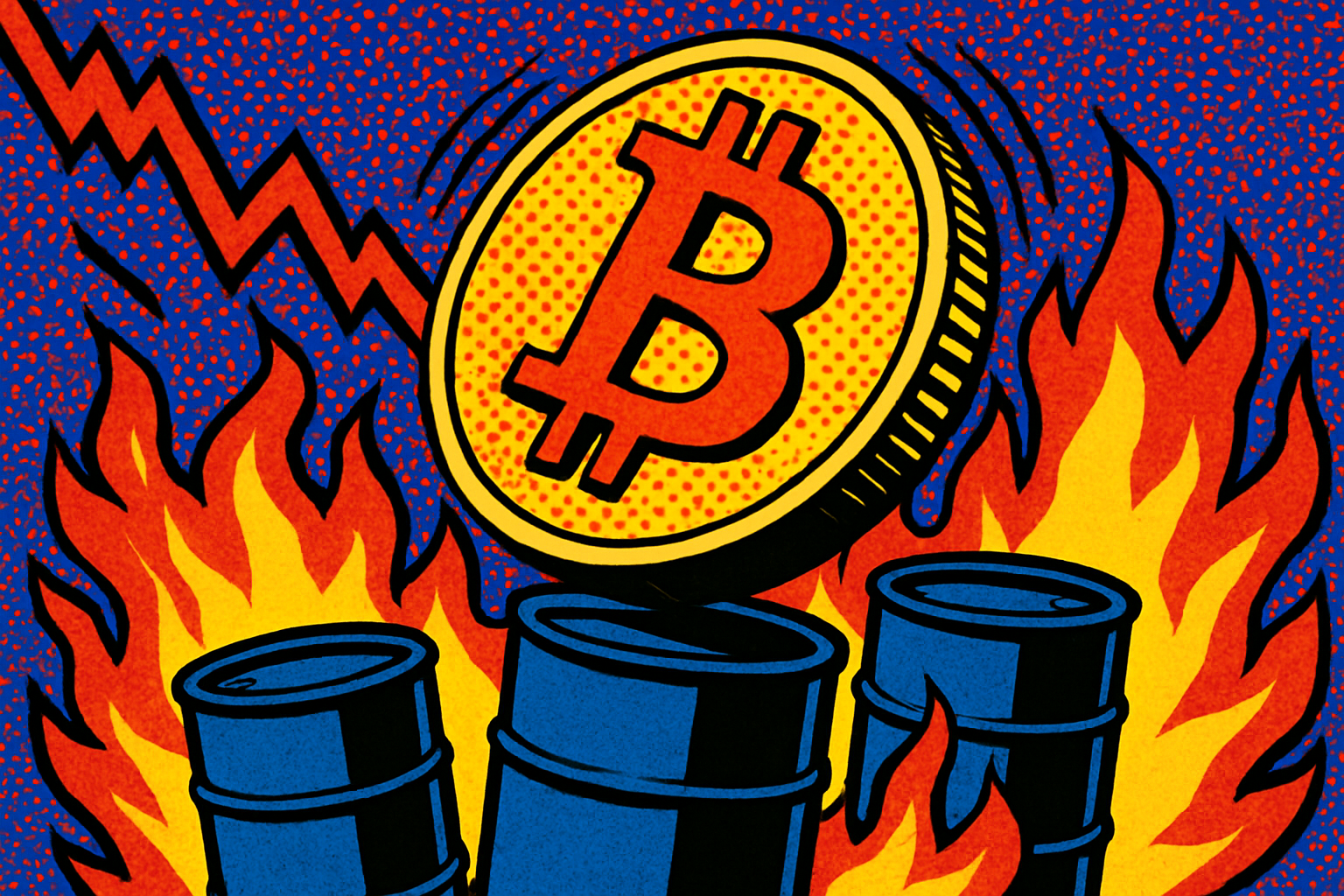Bitcoin cede terreno mientras la tensión entre EE.UU. e Irán dispara el petróleo