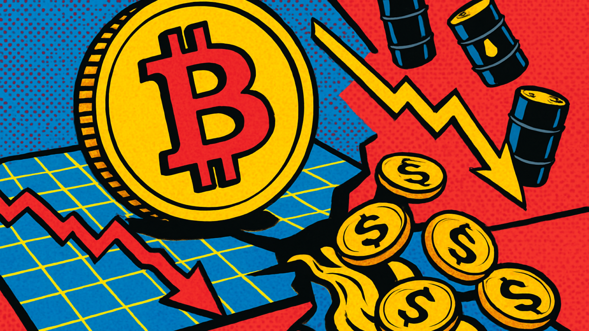 Bitcoin frente a la fuga de liquidez de stablecoins con barriles de petróleo al fondo