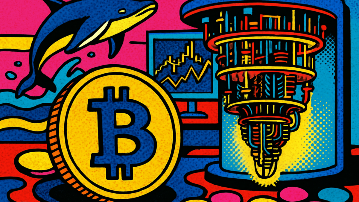 Representación del descuento cuántico de Bitcoin junto a XRP y SHIB en el mercado cripto