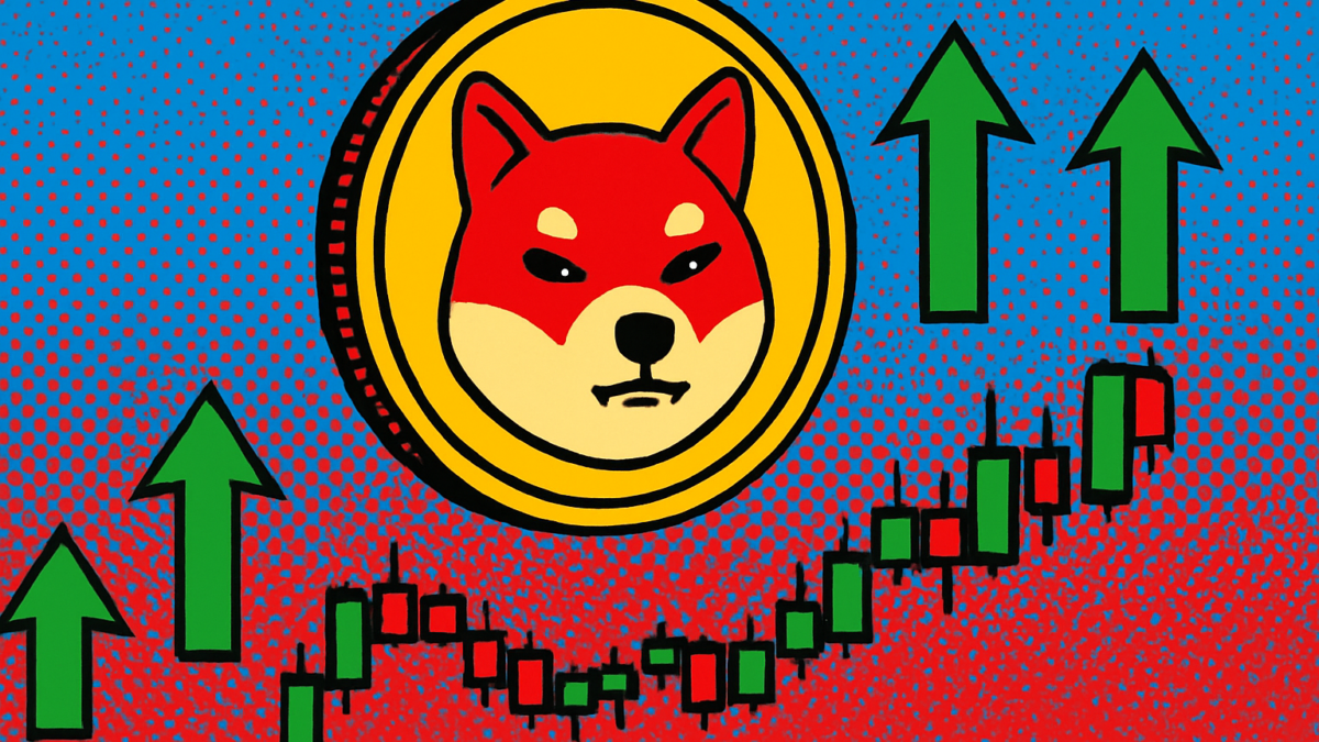 Moneda de Dogecoin sobre un gráfico que ilustra el estancamiento del precio de Dogecoin