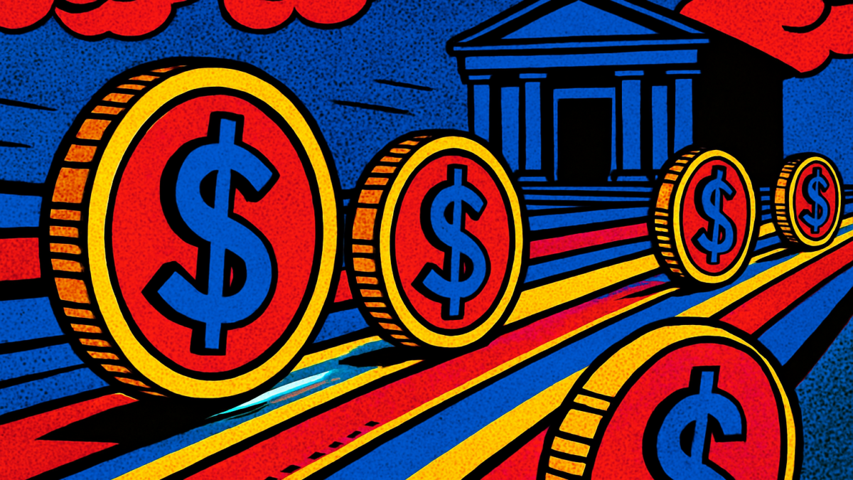Stablecoins liquidando pagos a alta velocidad frente a un banco cerrado