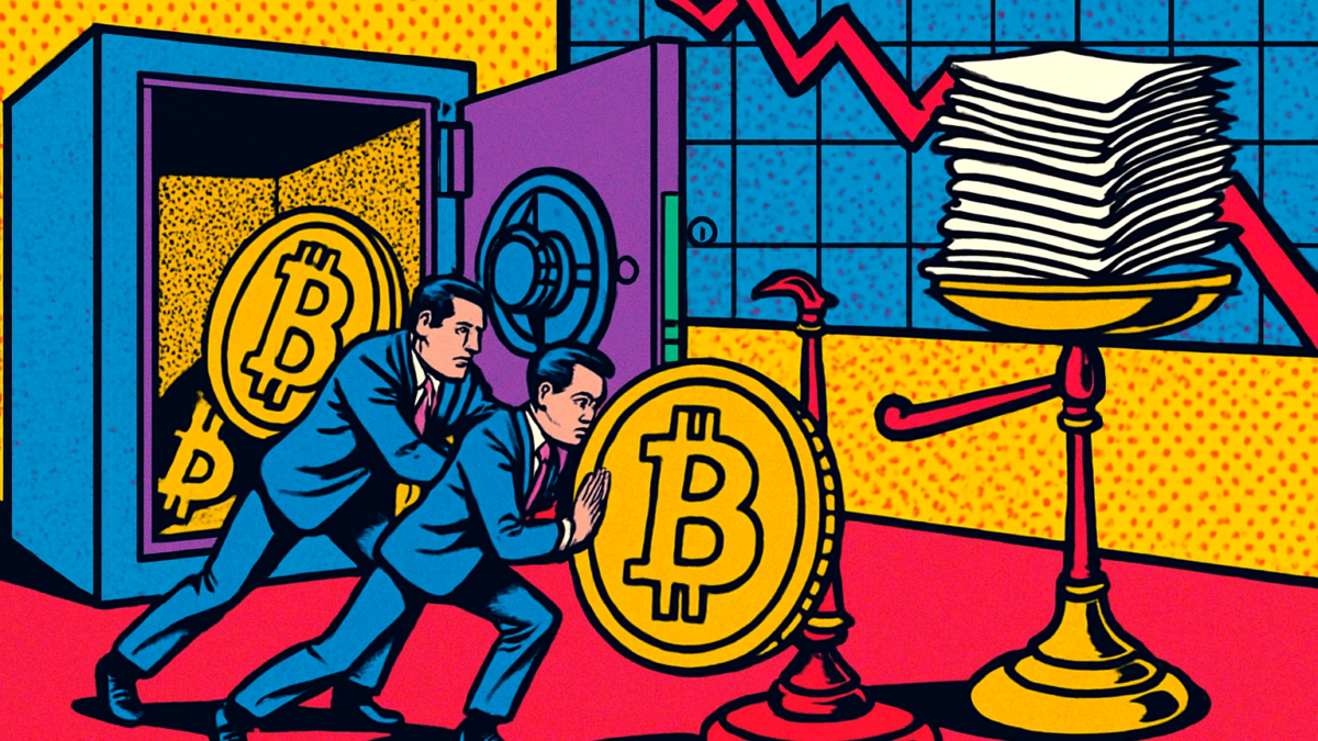 Empresas venden 511 Bitcoin para pagar deuda millonaria en escena pop art