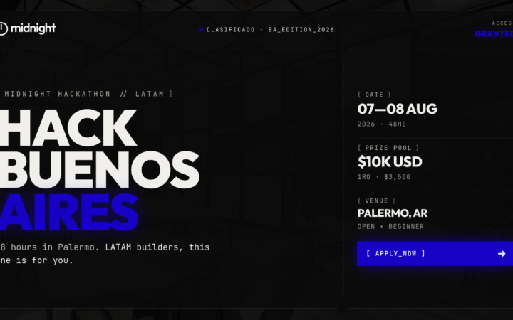 Hack Buenos Aires 2026 abre sus puertas a desarrolladores que quieran construir privacidad sobre Midnight